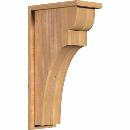 Ekena Millwork Yorktown Smooth Corbel w/Backplate, Western Red Cedar, 7 1/2"W x 14"D x 26"H COR08X14X26YOR01SWR